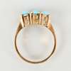 RING, 18k guld, med turkosa stenar