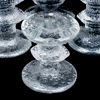 TIMO SARPANEVA, 6 ljusstakar, glas, "Festivo", Iittala, Finland 