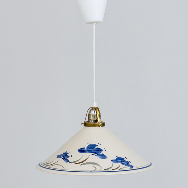 TAKLAMPA, keramik, Etelhems krukmakeri, Gotland, sent 1900-tal