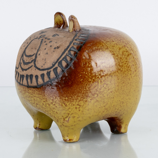 LISA LARSON, figur, stengods, "Bulldog", ur serien "Stora Zoo", Gustavsberg