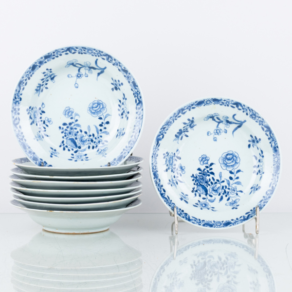 SKÅLAR, 9 st, porslin, Kina, Qianlong (1736-1795)