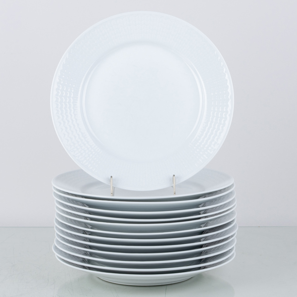 LOUISE ADELBORG, 12 mattallrikar, porslin, "Swedish grace", Rörstrand