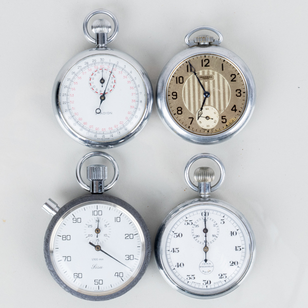 STOPPUR, 4 st, metall, Sisu, Ingersoll, Idma Stockholm och Stadion, 1900-tal