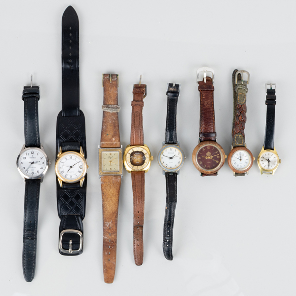 SAMLING ARMBANDSUR, 8 st, olika material, bla Festina, Origo, Onyx, 1900-tal