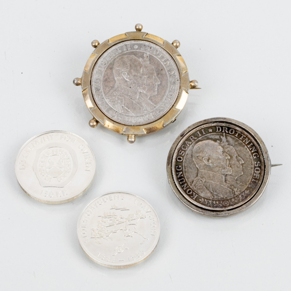 MINNESMYNT, 2+2, sterlingsilver och silver, 1900-tal