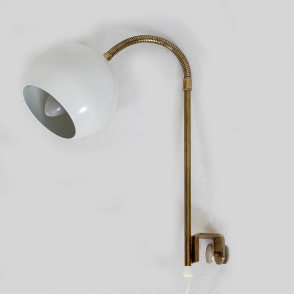 SÄNGLAMPA, mässing och lackerad metall, typ T7, Hemi