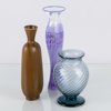 VASER, 3 st, glas och stengods, bla Kosta Boda, 1900-tal