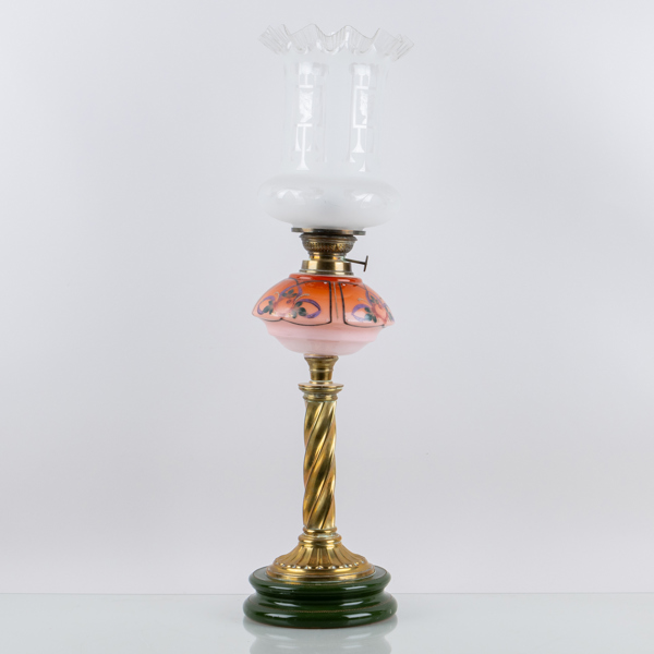 BORDSFOTOGENLAMPA, mässing, omkring år 1900