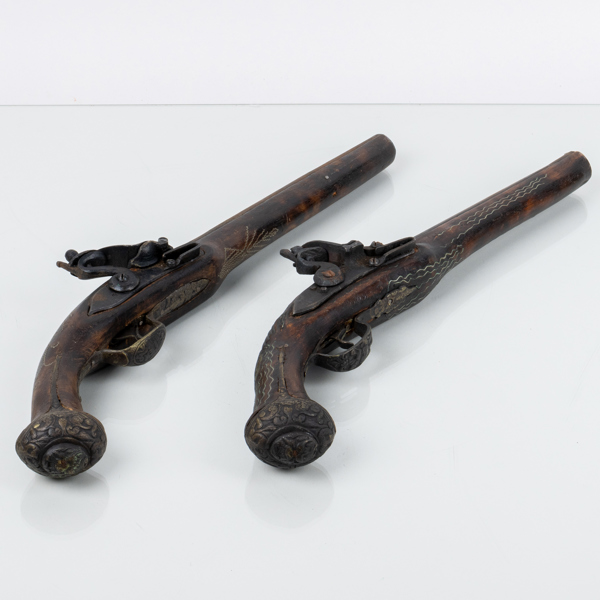 PISTOLER, 1 par, 1800-tal