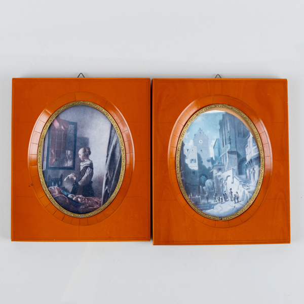 MINIATYRTAVLOR, 1 par, 1800-/1900-tal