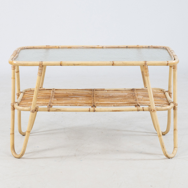 BORD, bambu och glas, 1900-talets mitt