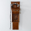 VÄGGTELEFON, trä, Telegrafverkets Verkstad Stockholm, omkring år 1900