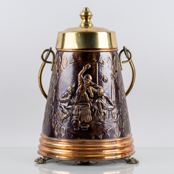 HINK MED LOCK, mässing och koppar, 1900-tal