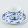 ROYAL COPENHAGEN, 11 st kaffekoppar med fat, porslin, "Musselmalet", modell 1035, Danmark