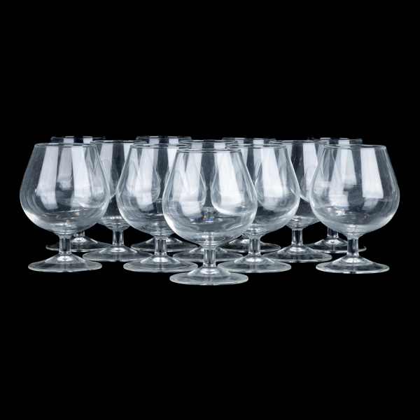 KONJAKSKUPOR, 12 st, glas, Frankrike, 1900-tal