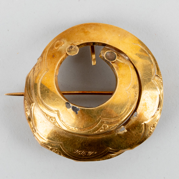 BROSCH, 18k guld, svenska stämplar AS 1866, vikt ca 4,8 g