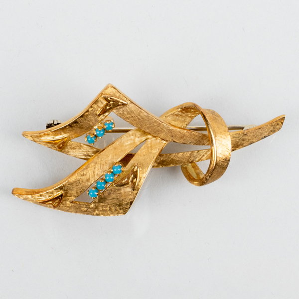 BROSCH, 18k guld, vikt ca 11,6 g