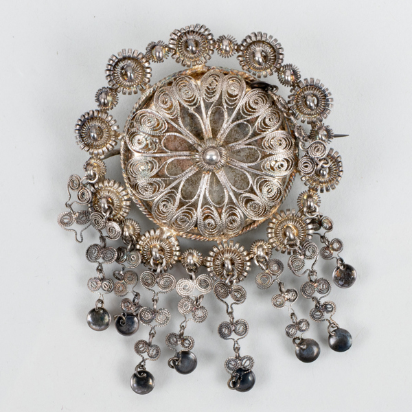 PEDER ARNESEN LIE, dräktbrosch, silver, Christiania, Norge 1873