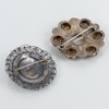 DRÄKTBROSCHER, 2 st, silver, 1800-/1900-tal