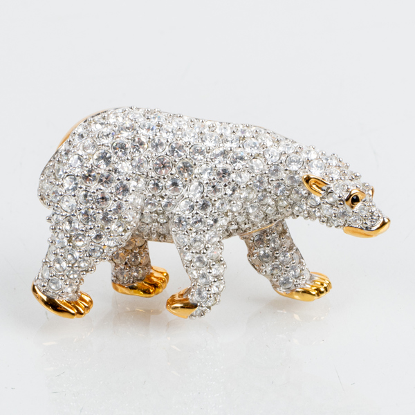 SWAROVSKI, brosch, isbjörn, sent 1900-tal
