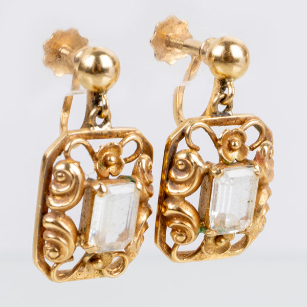 ÖRHÄNGEN, 1 par, 18k guld, svenska stämplar JP Stockholm