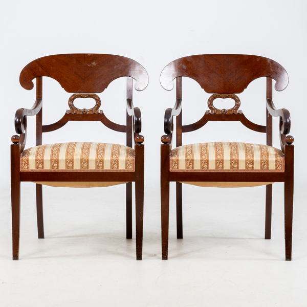 KARMSTOLAR, 1 par, Karl Johanstil, 1900-talets första hälft