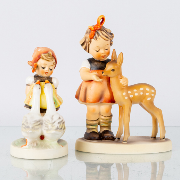 FIGURINER, 2 st, porslin, Goebel, Tyskland, 1900-talets andra hälft