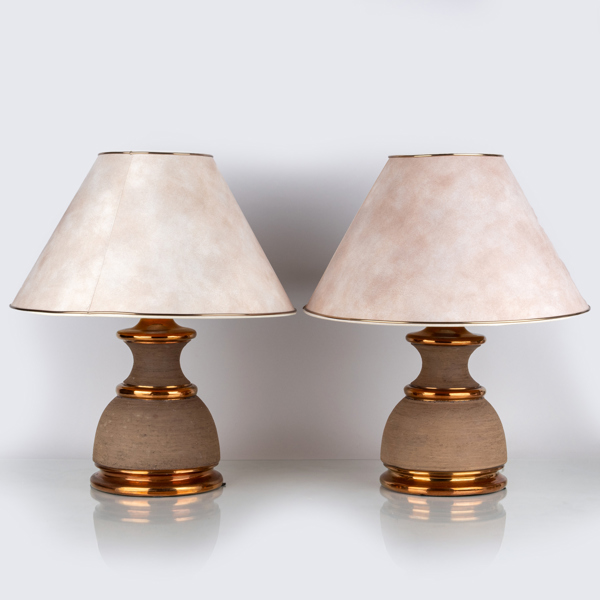 BORDSLAMPOR, 1 par snarlika, keramik, Bitossi, Miranda, 1960-/70-tal