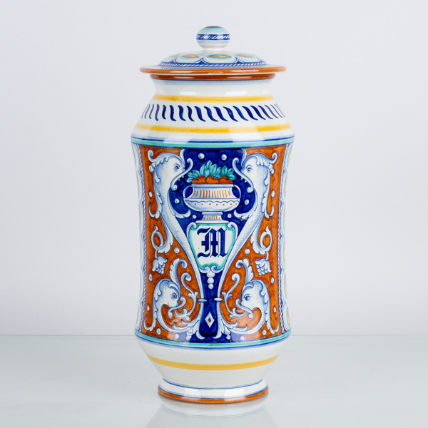 GIALETTI GIULIO, krus, lergods, Messaggero, Italien, numrerad 149/200, 1900-tal