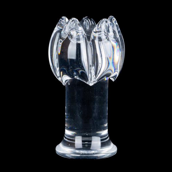 GÖRAN WÄRFF, ljusstake, glas, 1900-talets slut