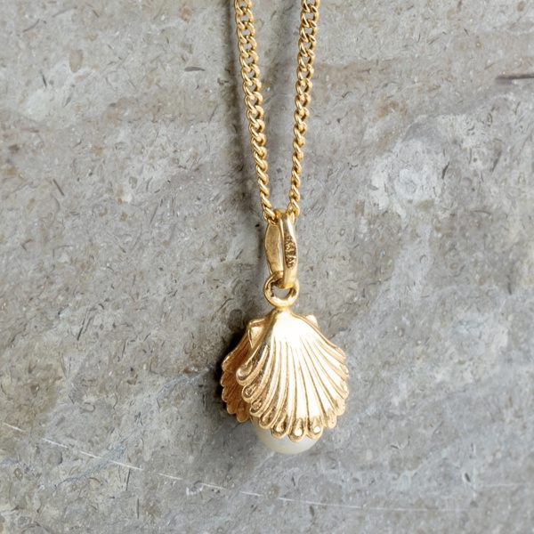 HALSKEDJA MED HÄNGE, 18k guld