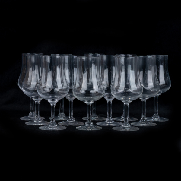 GUNNAR CYRÉN,12 st vinprovarglas, glas, "Elixir", Orrefors