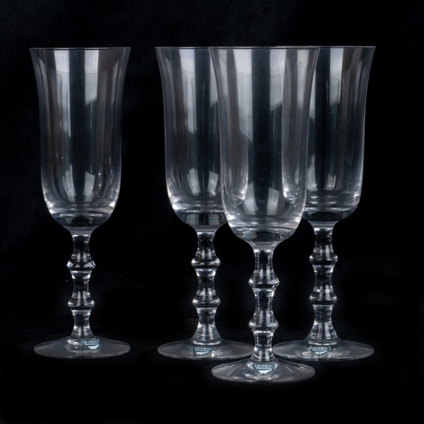 SIMON GATE, 4 st champagneglas, glas, "Salut", Orrefors