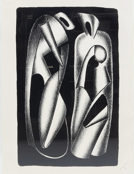 ALEXANDER ARCHIPENKO (Ukraina/USA 1887-1964), litografi, "L'umonisté de formes", ur mappen "Les formes vivantes", signerad och numrerad