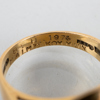 RING, 18k guld, med mabépärla, svenska stämplar 1972