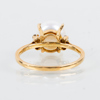 RING, 18k guld, med odlad pärla och 4 diamanter