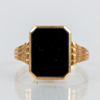 RING, 18k guld, med onyx, svenska stämplar 1953