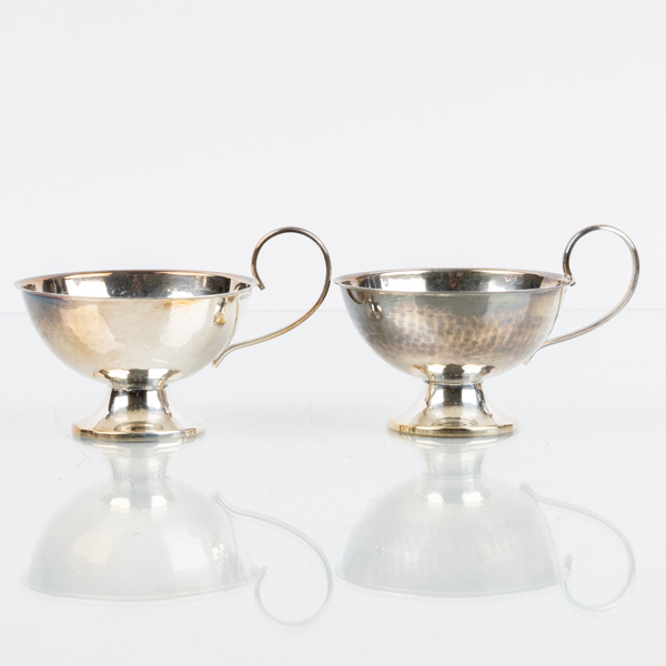 PUNCHMUGGAR, 2 st, silver, K&EC, Göteborg 1967