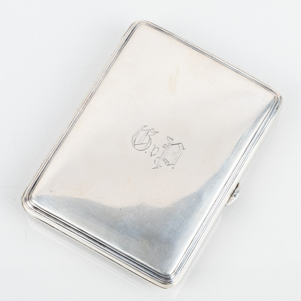 CIGARETTETUI, silver, 1900-talets första hälft