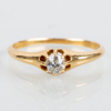 ENSTENSRING, 18k guld, med gammalslipad diamant