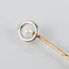 BROSCHNÅL, 18k guld med pärla