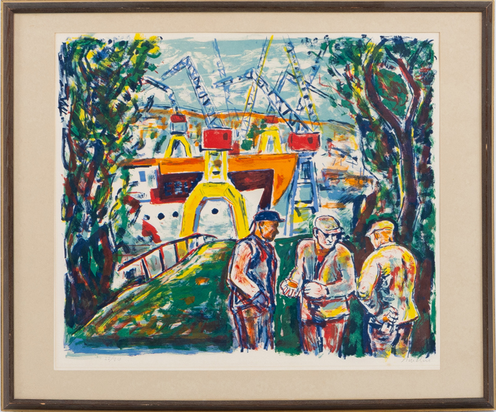 ALBIN AMELIN (1902-1975), färglitografi, signerad och numrerad 32/310