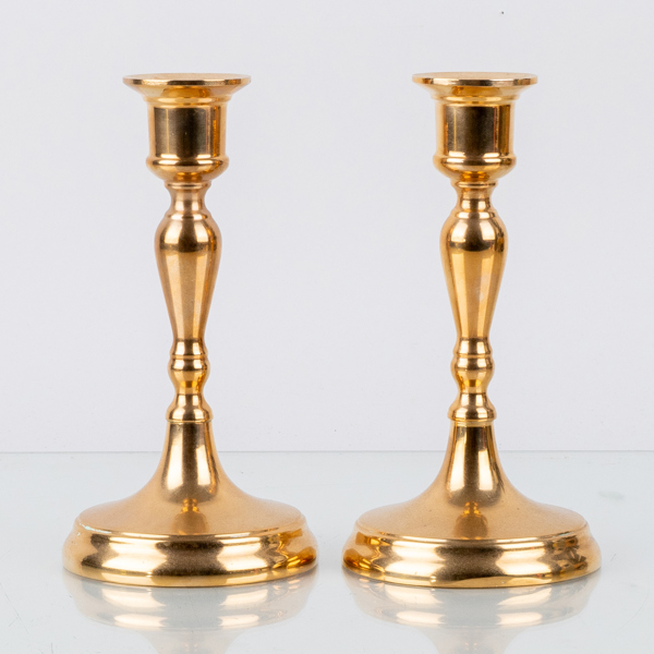 LJUSSTAKAR, 1 par, malm, "Katarina F13", Bersbo, 1991