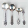SERVERINGSBESTICK, 4 del, silver, bla Norge, mestadels 1900-talets mitt