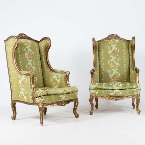 BERGÈRER, 1 par, Louis XVI stil, 1800-/1900-tal