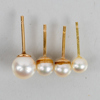 ÖRHÄNGEN, 4 st, 18k guld med odlade pärlor