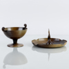 SKRIVSTÄLL, SKÅL PÅ FOT OCH ASKFAT, brons, Ystad Brons, 1900-tal