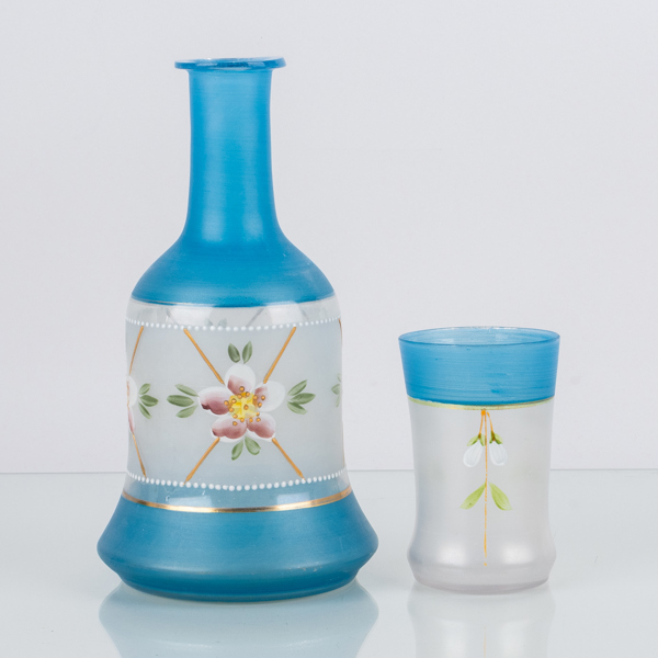 NATTKARAFF, med glas, omkring år 1900