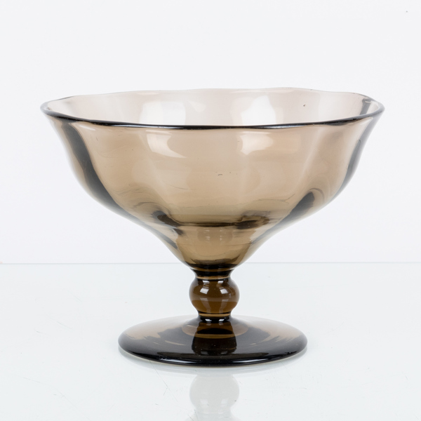SIMON GATE, skål på fot, glas, Sandvik, 1900-talets första hälft 