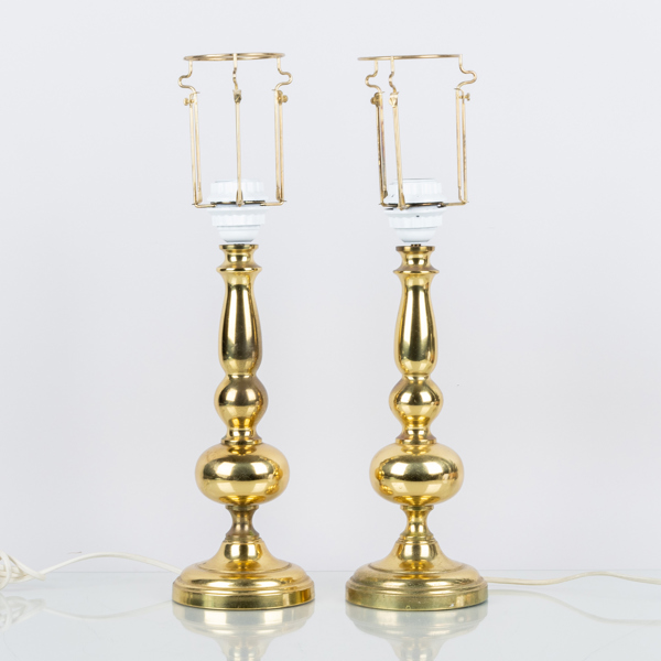 BORDSLAMPOR, 1 par, metall, Erita, 1900-talets andra hälft